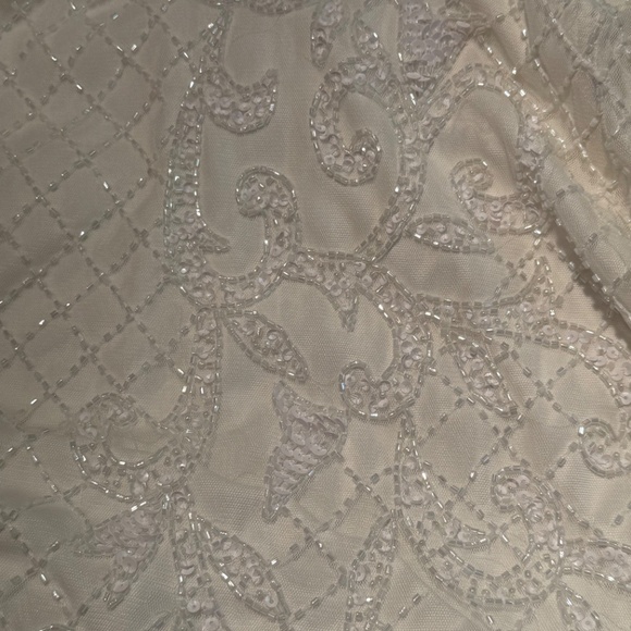 Lulu’s beaded and sequined wedding dress - heavy with beads tags cut out SMALL - Picture 12 of 17